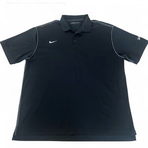 Nike Golf Dri-FIT Polo Shirt Men’s XXL Black Jack Daniels Old No 7 Logo RARE